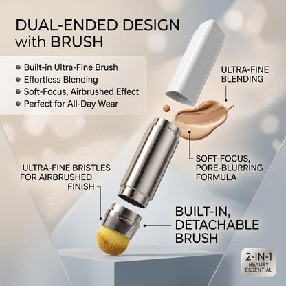 4-in-1 Dual-Ended Color-Changing Natural Longwear Foundation Stick