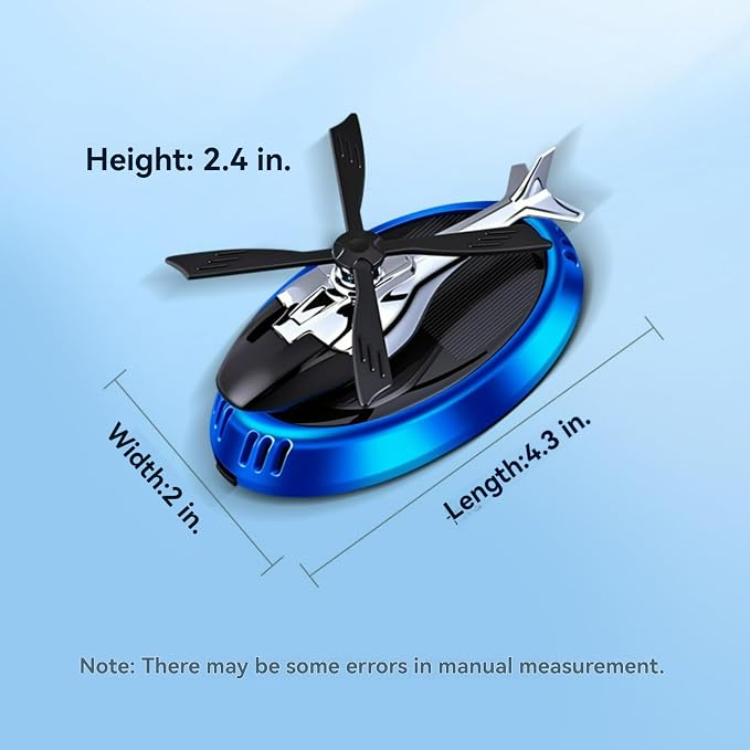 Creative Helicopter Solar Energy Rotating Aromatherapy Aviation Al Alloy Diffuser
