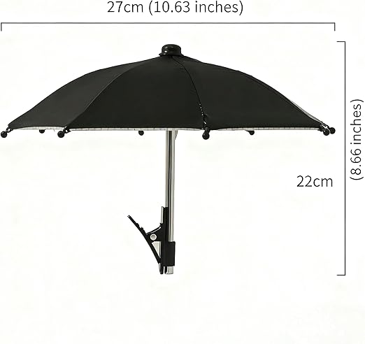 Mini Cell Phone Umbrella Clip, Outdoor Phone Sun Shade Shield with Flexible Angle Design