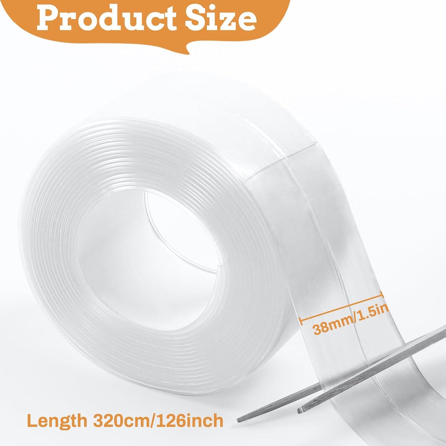 Clear Caulk Tape for Kitchen & Bathroom, Countertop Sink Tub Shower Caulk Strip