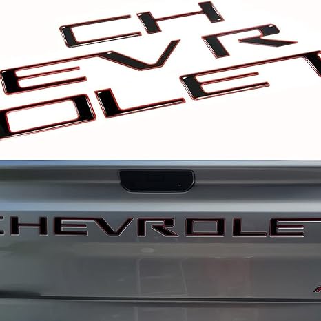 Tailgate Inserts Letters Compatible for 2019-2025 Sverado, 3D Raised & Strong Adhesive Decals Letters