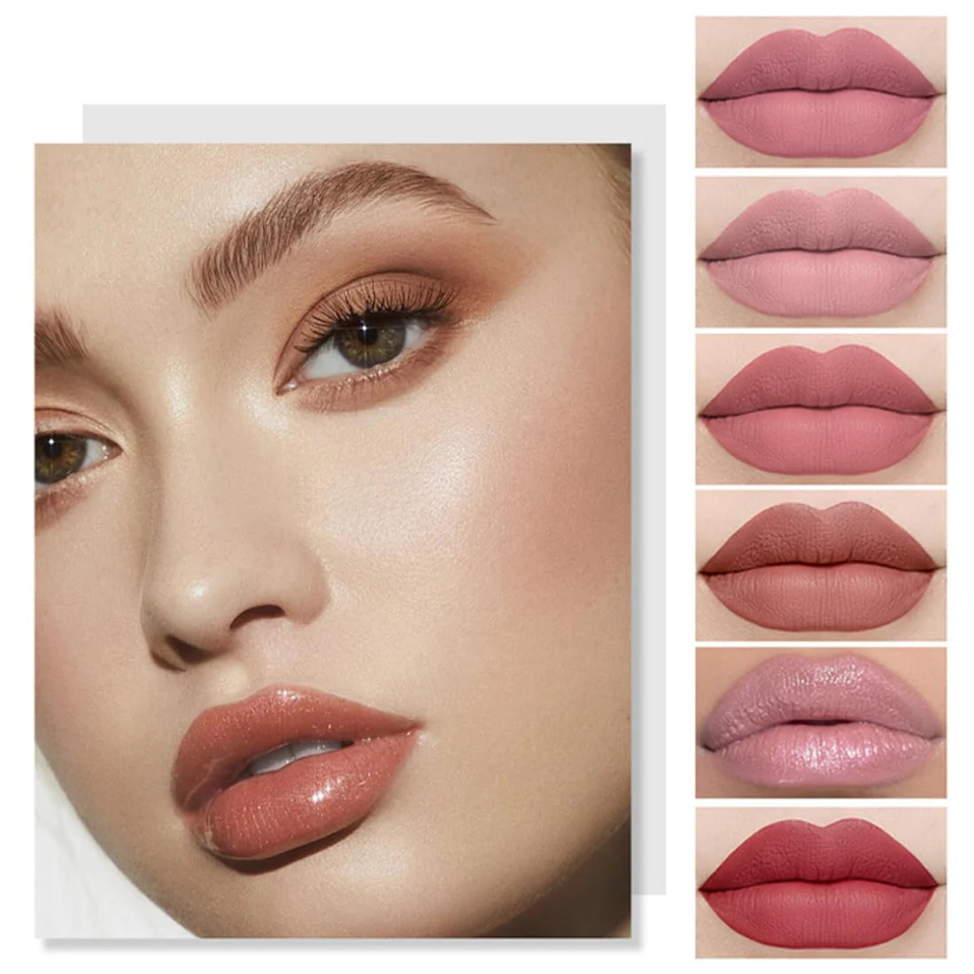 12 Colors Matte Velvet Lip Gloss Set Waterproof Long Wearing Liquid Lipstick Lip Stain Set