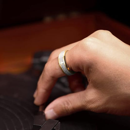 Prayer Stainless Steel Ring | 316L, Lord's Prayer Rotatable Ring