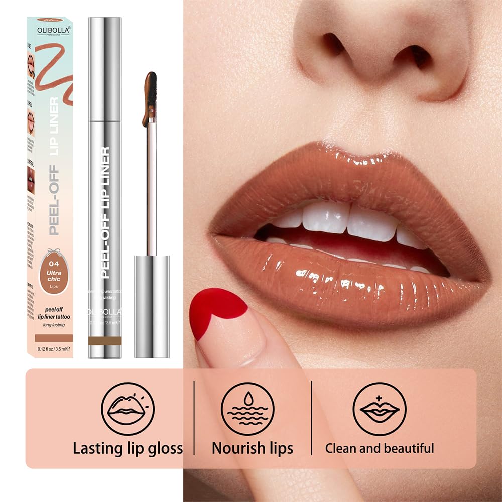 4 PCS/set Peel Off Matte Lip Liner, Transfer-proof Lip Stain