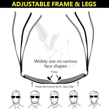 2PCS Polarized Photochromic Driving z87 Sunglasses Day and Night Safety Glasses