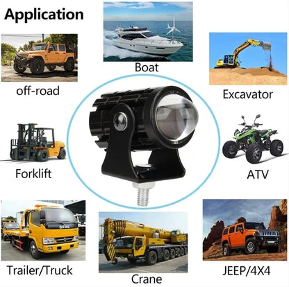 2Pcs Motorcycle Turn Signal Light Motorcycle Accessories Truck Car Auxiliary Additional Mini Projector