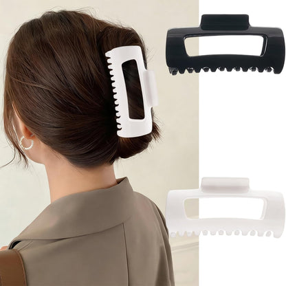 4Pcs Cloud Claw Clips for Women Rectangle Soft Silicone Hair Clip Soft Bump Proof Design