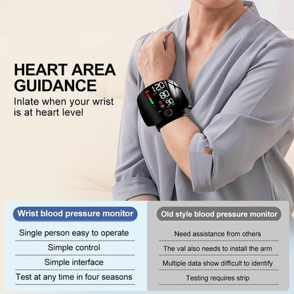 Blood Pressure Monitor Automatic Wrist Machine Large Backlit Display