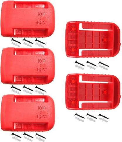5Pcs Hanger Holder for DeWalt 20V/18V/54V/60V Tool Battery Drill,Protector Wall Mount Storage Shelf Rack