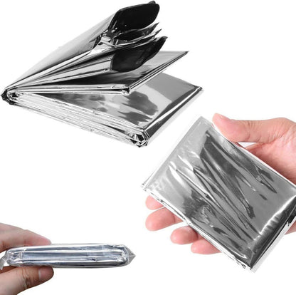 4 Pack Emergency Foil Blanket Survival Thermal Mylar Reflective Blankets