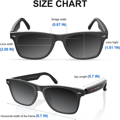 Smart Music Glasses, Polarized UV Protection, Anti Blue Light Lens