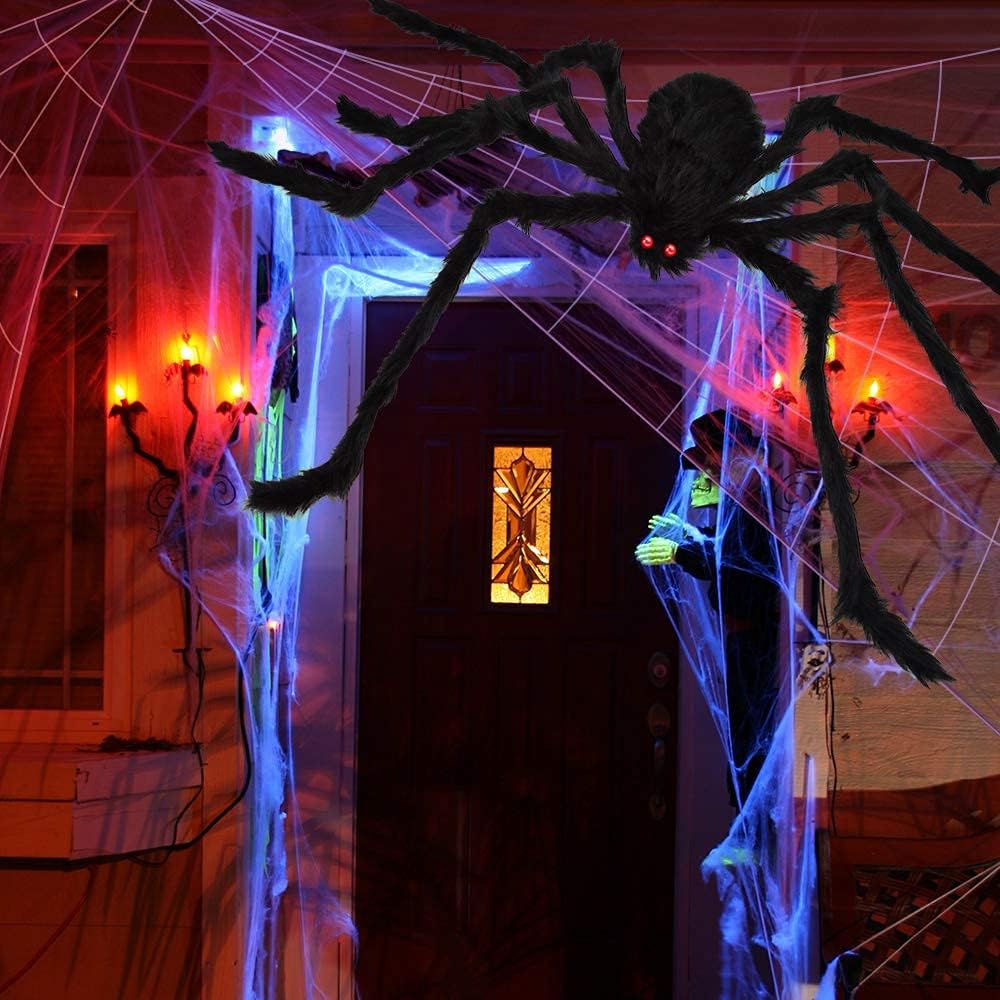 Halloween Decorations Spider Web Outdoor Giant Spider Décor