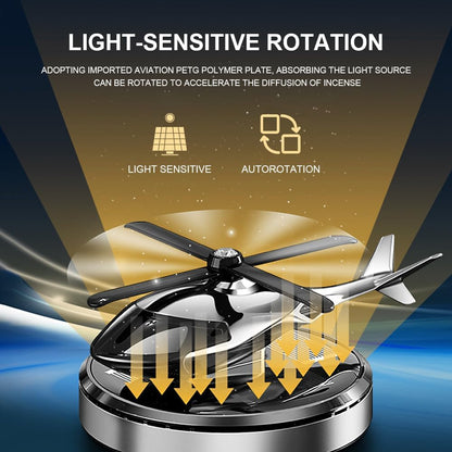 Creative Helicopter Solar Energy Rotating Aromatherapy Aviation Al Alloy Diffuser