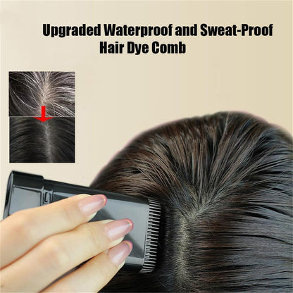 2-in-1 Hair Dye Comb Stick Instant Dyeing, Grey Hair Concealer, Waterproof Sweatproof