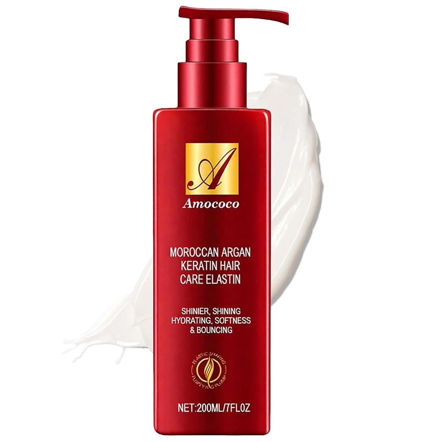 Argan Oil & Keratin Curl Defining Cream - Anti Frizz Curl Enhancer & Leave-In Conditioner