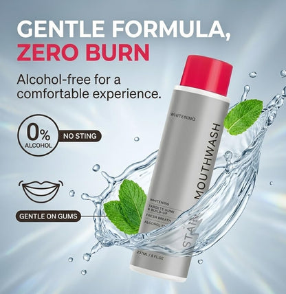 Stain Mouthwash - Alcohol-Free Gunk Removing Oral Rinse for Build-Up Control & Fresh Breath