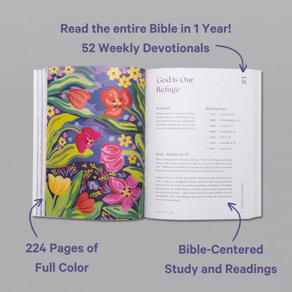A Beautiful Year Softcover Bible Study: 365-Day Devotional, 52-Week Study, Daily Reflection for Spiritual Growth and Prayer