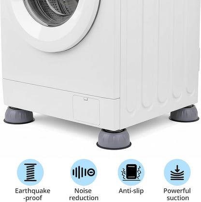 4 Pcs Shock and Noise Cancelling Washing Machine Support