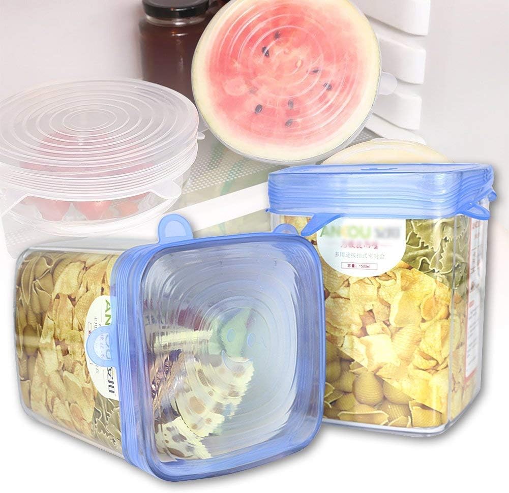 6PCS Silicone Stretch Lids, Durable & Eco-Friendly Elastic Lids