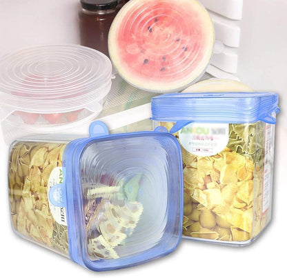 6PCS Silicone Stretch Lids, Durable & Eco-Friendly Elastic Lids