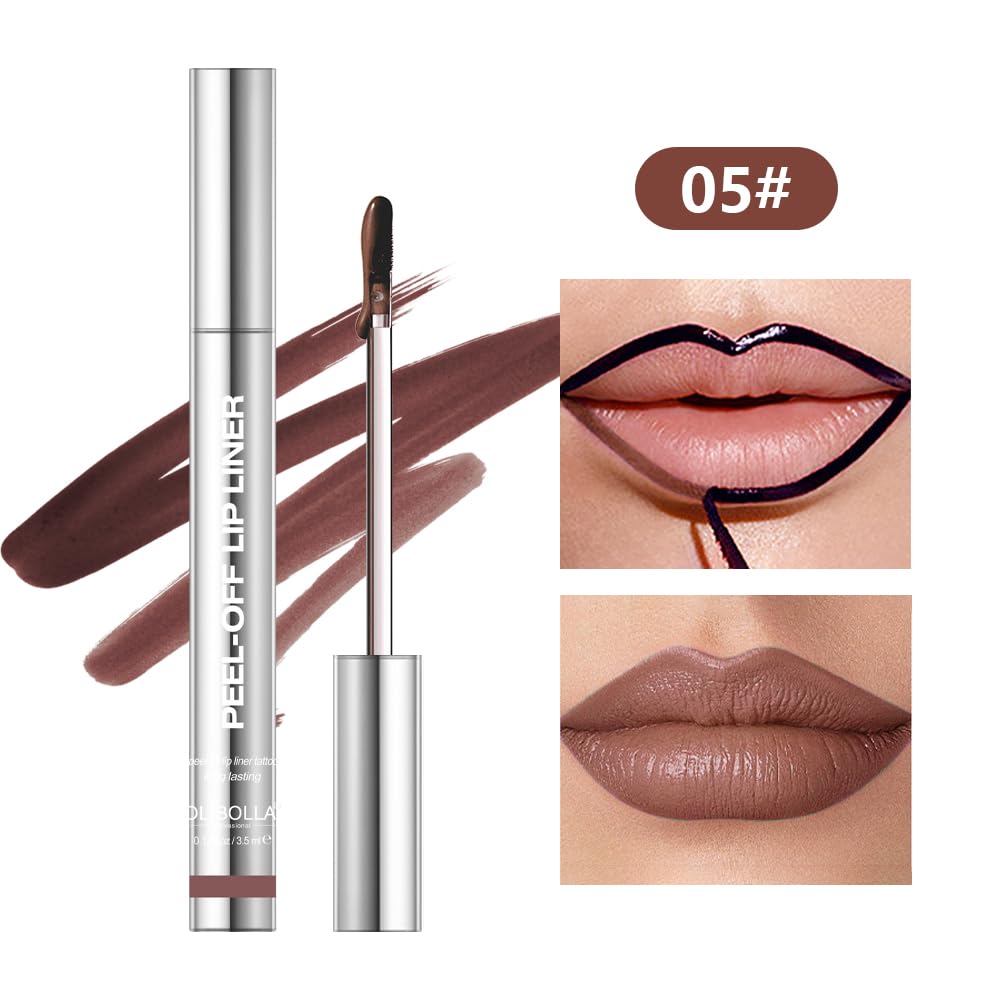 4 PCS/set Peel Off Matte Lip Liner, Transfer-proof Lip Stain