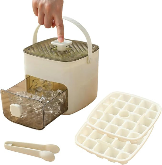 Ice Cube Tray with Lid and Bin Set, Ice Trays for Freezer