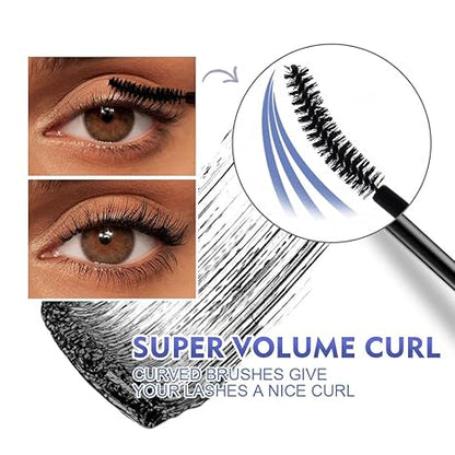 Black Mascara Waterproof Volume Lengthening Smudge-proof Eyelashes Eye Makeup