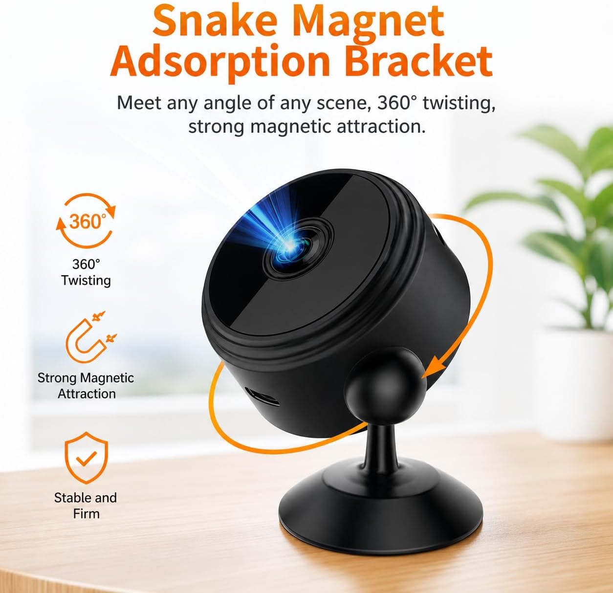 2PCS Mini Hidden Wireless WiFi Camera HD 1080P with Audio and Video