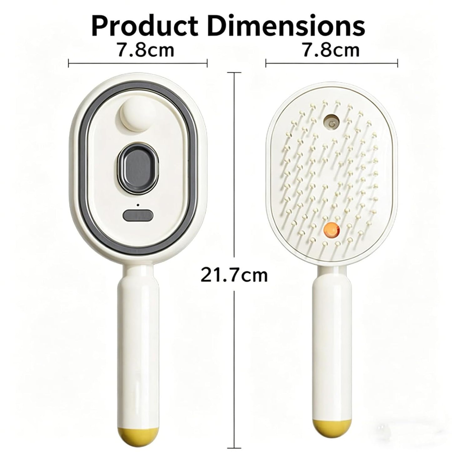Electric Steam Brush for Hair, Portable Cordless Rechargeable Red Light Brushs with Detangling Comb