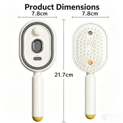 Electric Steam Brush for Hair, Portable Cordless Rechargeable Red Light Brushs with Detangling Comb