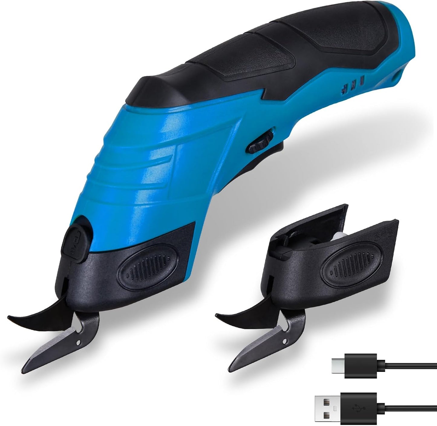 Cordless Electric Scissors, Rechargeable Power Fabric Cutter 10000RPM