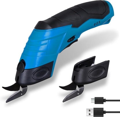Cordless Electric Scissors, Rechargeable Power Fabric Cutter 10000RPM