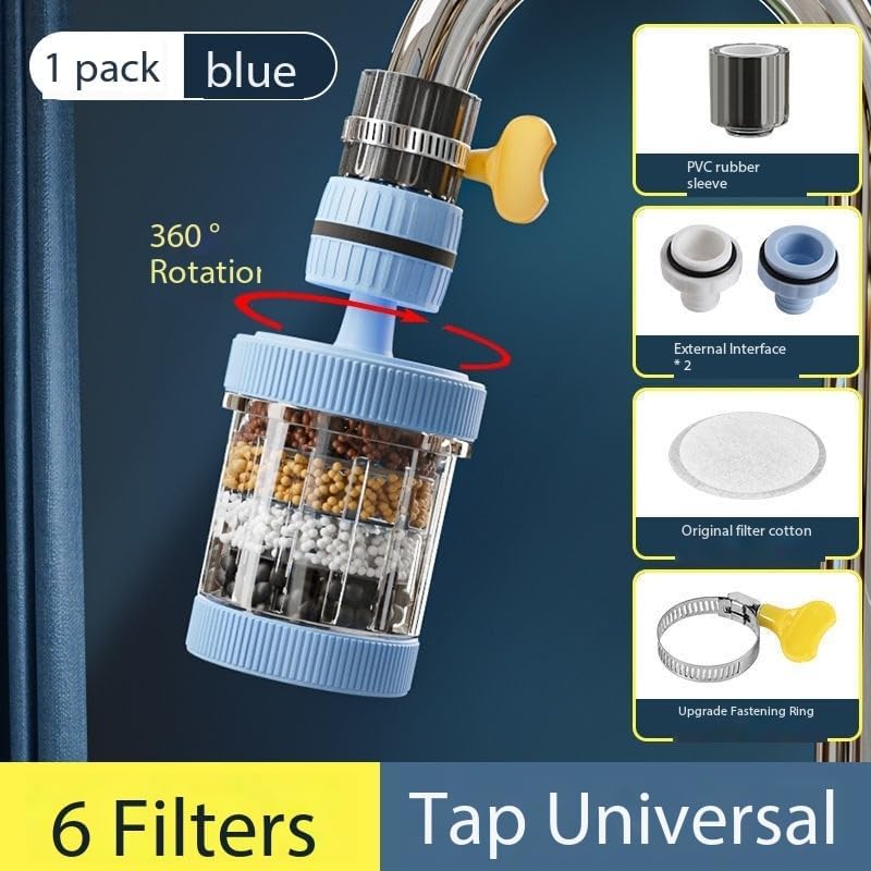 Activated Carbon Faucet Water Purifier Tap Filtration for Kitchen Bathroom Removes Chlorine Fluorider