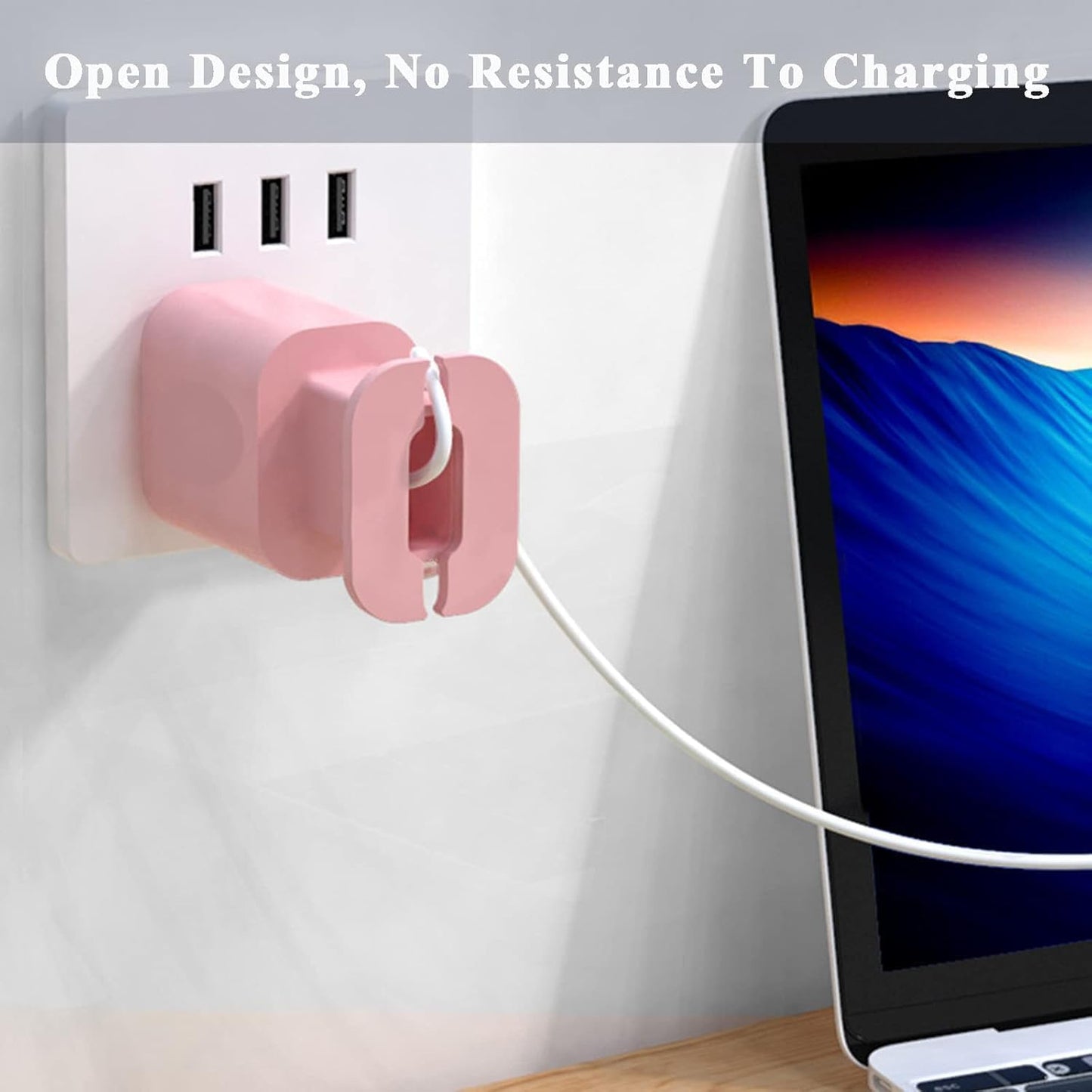 4PCS Silicone Charger Protector, 2 in 1 Silicone Charger Protector