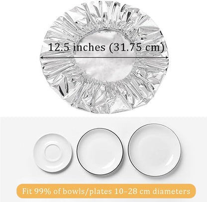50 Pcs Reusable Aluminum Foil Food Covers Thermal Insulation