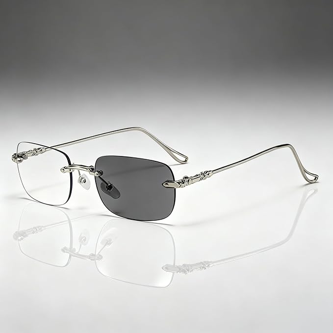 Unisex Frameless Plain Glasses, Casual Style for Daily Wear