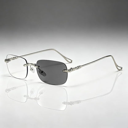 Unisex Frameless Plain Glasses, Casual Style for Daily Wear
