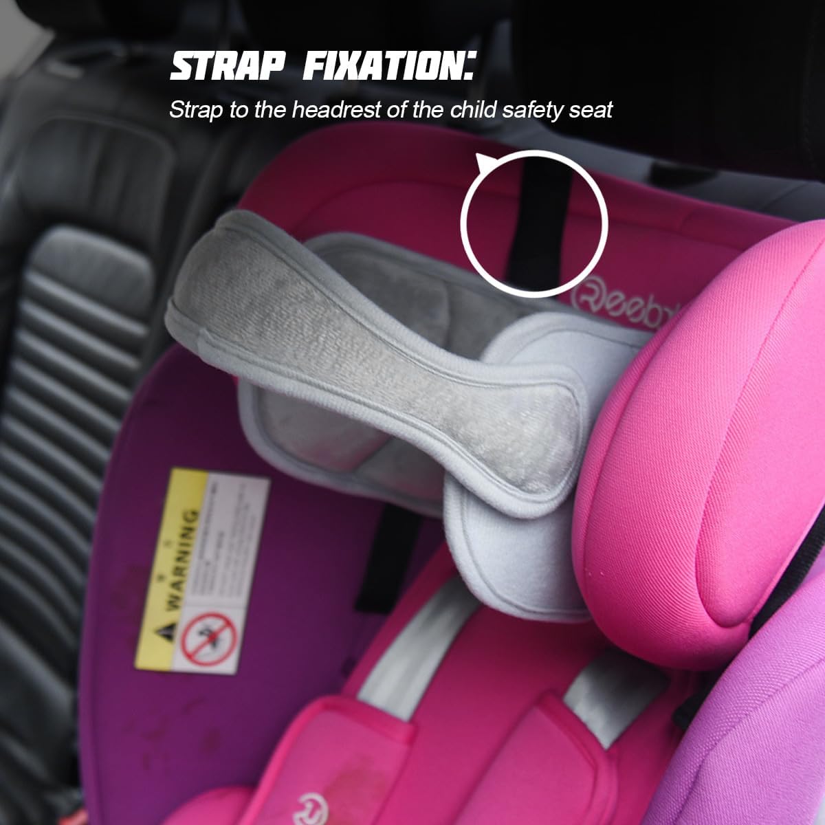Adjustable Toddler Car Seat Head Support Band,Infants and Baby Head Support