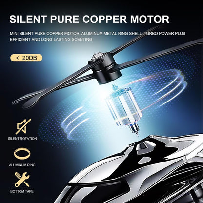 Creative Helicopter Solar Energy Rotating Aromatherapy Aviation Al Alloy Diffuser