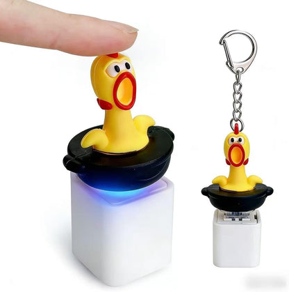 2Pack Seagull MINE! Button Keychain with Real Sound Effect and LED Light