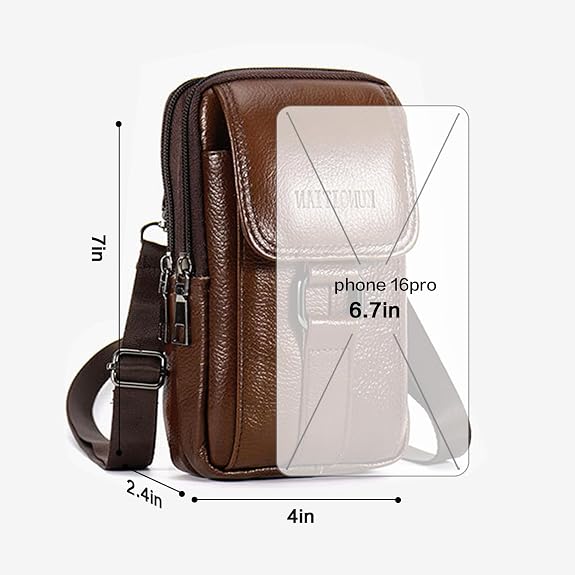 Small Crossbody Bags for Man, Mini Waist Packs Mobile Phone Wallet