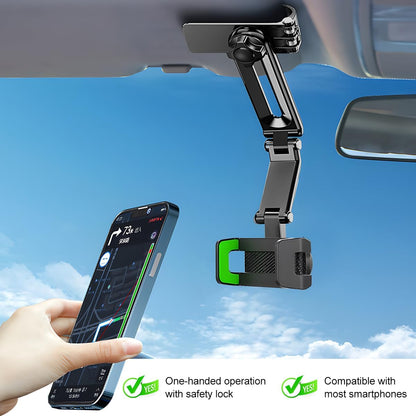 Rotatable and Retractable Car Phone Holder - 1080 Multifunction Sun Visor