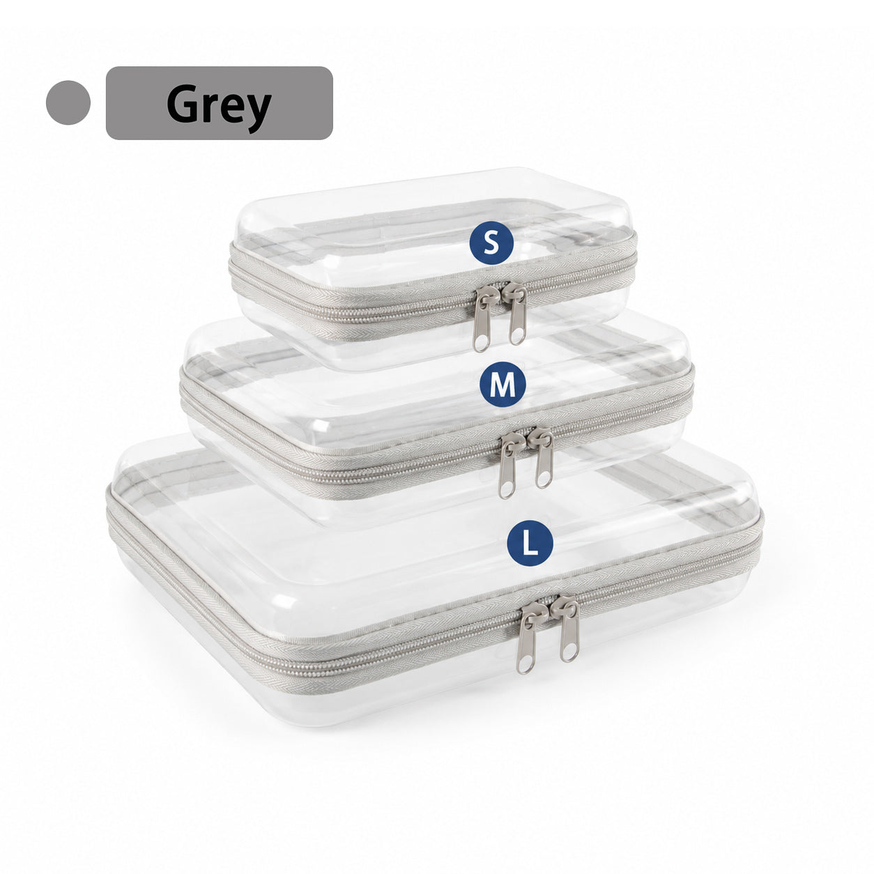 Transparent Hard Acrylic Zippered Storage Box
