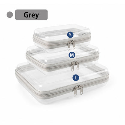 Transparent Hard Acrylic Zippered Storage Box