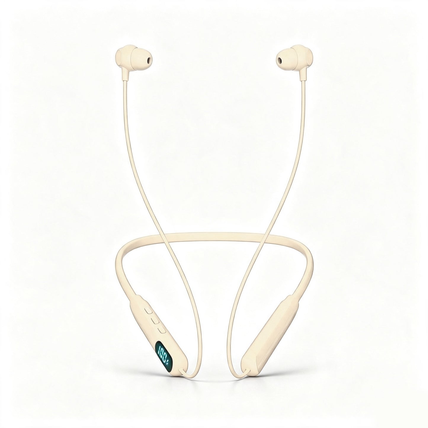 Neckband Wireless Earbuds - IPX4 Sweatproof Silicone In-Ear Audio Headphones