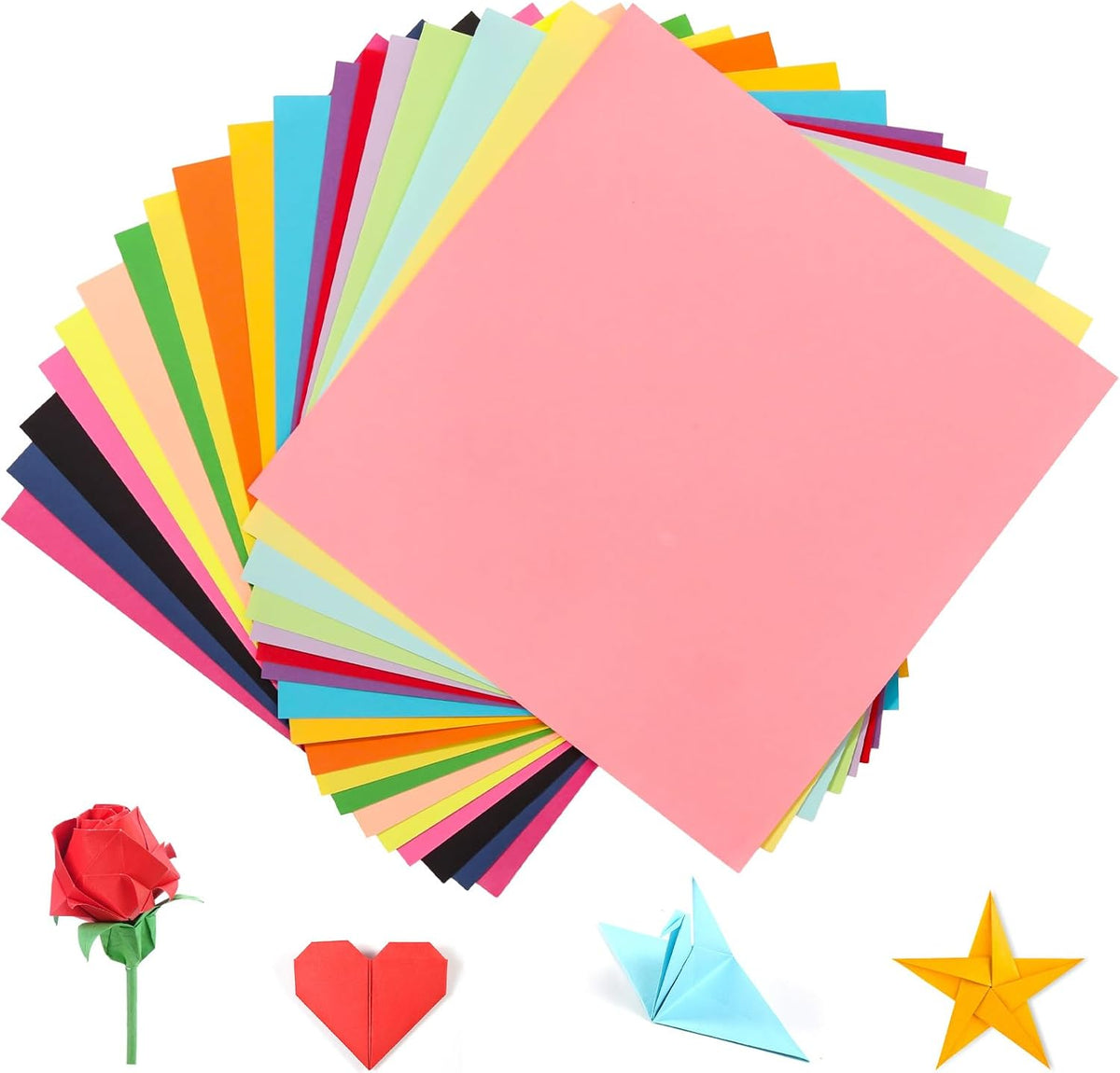 100 Sheets Colored Cardstock 65Ib 10 Colors Construction Paper 5.5"x5.5"
