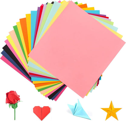 100 Sheets Colored Cardstock 65Ib 10 Colors Construction Paper 5.5"x5.5"