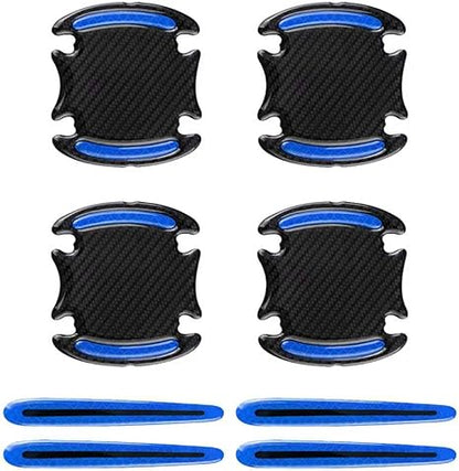 8Pcs Car Door Handle Protector Compatible, Reflective Safety Strips, Night Warning Anti-Scratch Exterior Decals