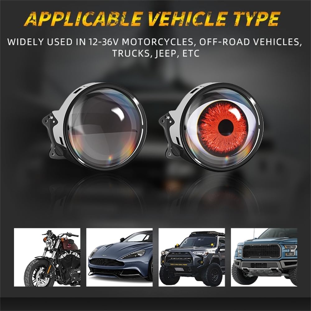 Third Generation Dynamic Big Eye Lights, Dynamic Big Eye Ball Fog Lights 6-Mode