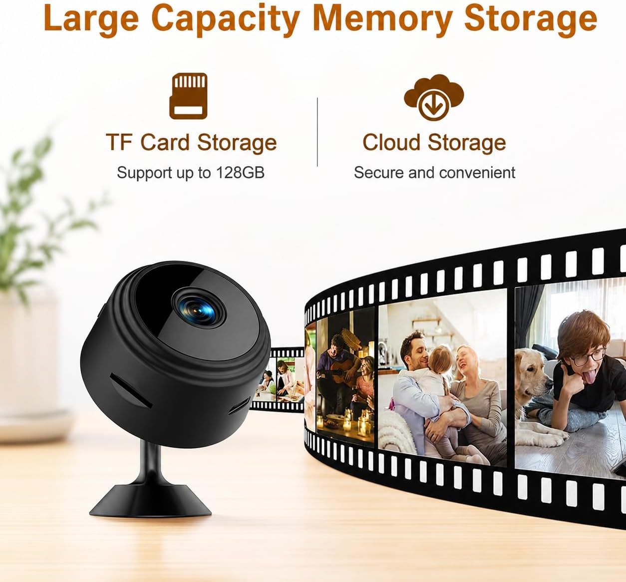2PCS Mini Hidden Wireless WiFi Camera HD 1080P with Audio and Video